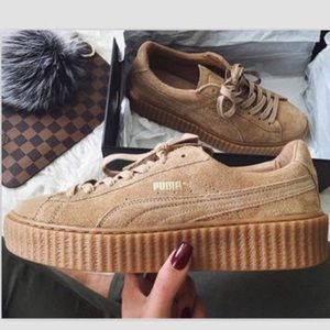 Fenty tan suede Puma Creepers Sneakers